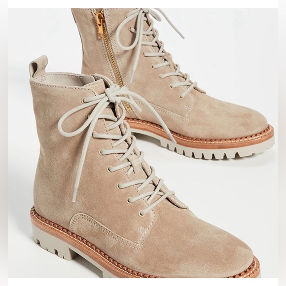 New Vince Women's Cabria Lug Sole Boots, Cobblestone, Tan Size 6 - Picture 3 of 10